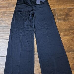 Zara Navy Blue Wide-Leg Pants
